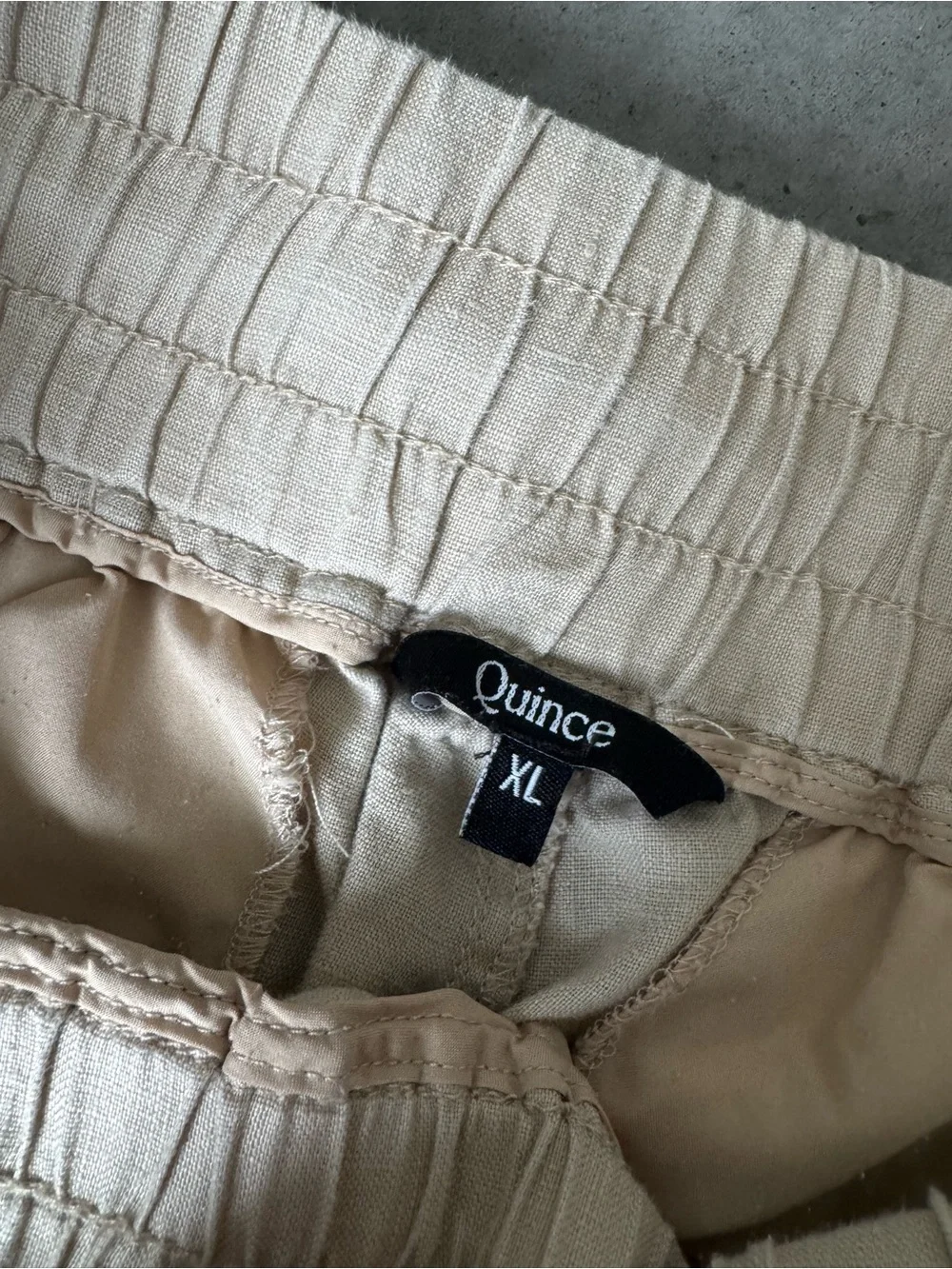 Quince 100% European Linen Wide Leg Pants in Driftwood Size XL